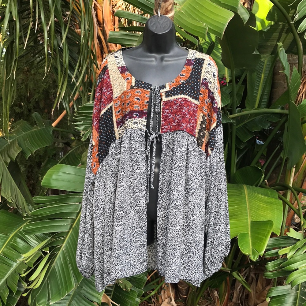 David and Dani patchwork peasant top/jacket